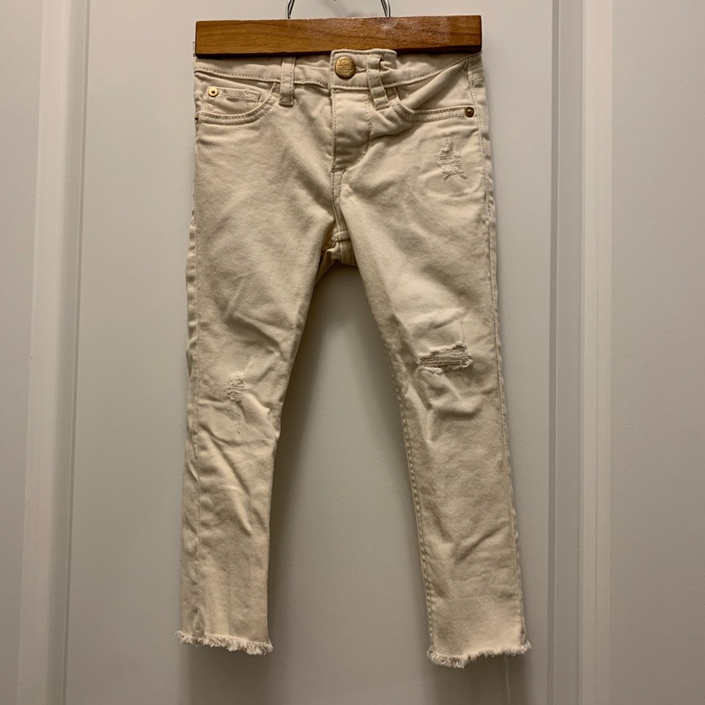 H&M White/Cream Skinny Fit Jeans 2-3yrs